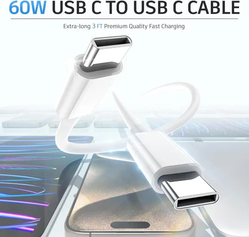 Vista 4 de Paquete de 2 cargadores rápidos USB C para iPad Pro 13 (M4)/iPad Pro 12.9/11 en 2025-2018, iPad Air 6th (M2)/5th/4 10.9 pulgadas, iPad 11/10/Mini