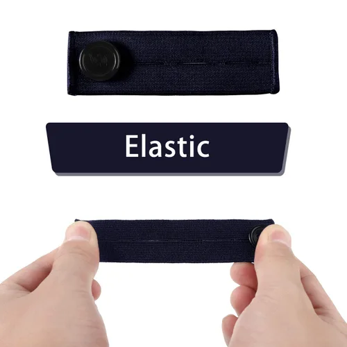 Vista 3 de Extensor de pantalones de maternidad ajustable elástico pantalón extensor de botón extensor de cintura para mujeres embarazadas negro azul marino