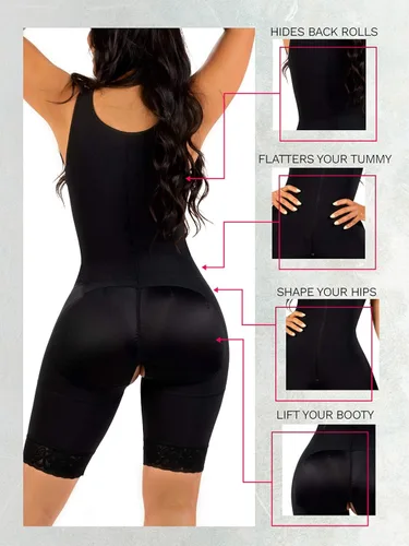 Vista 7 de BLING SHAPERS Fajas de media pierna para mujer, poscirugía, Colombianas, Levanta Cola