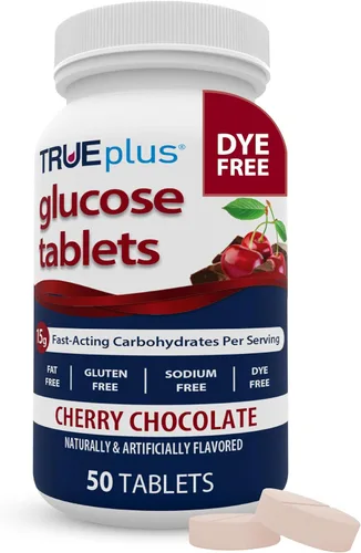 Vista 14 de TRUEplus® Tabletas de glucosa, sabor surtido (uva, frambuesa, naranja), botella de 50 unidades (1)