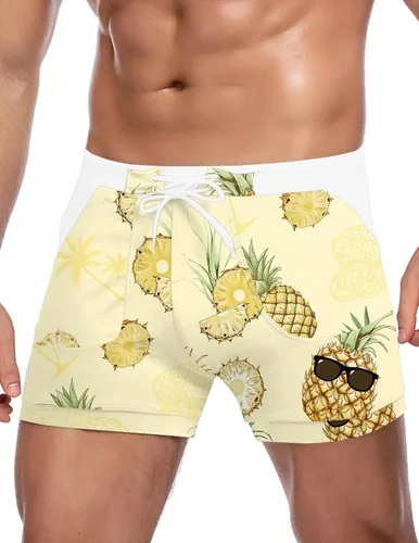 Vista 19 de COOFANDY Trajes de baño para hombre Slip de natación sexy Traje de baño de pierna cuadrada Traje de baño Short de natación Traje de baño con 4