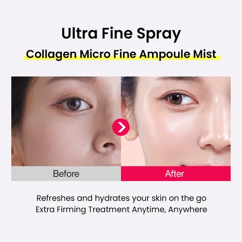 Vista 6 de Ampolla facial Ultra Collagen Ampolla para piel húmeda y radiante – Spray hidratante coreano para el cuidado de la piel con niacinamida y retinol