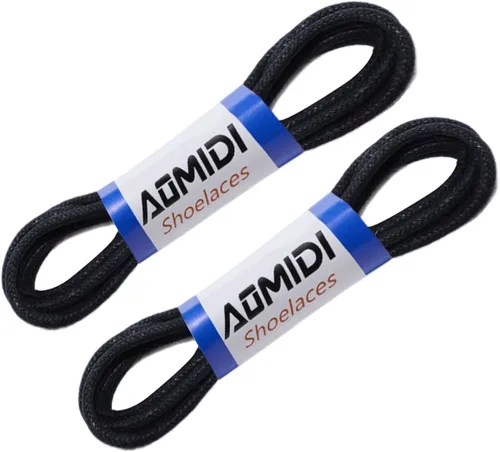 Vista 3 de Cordones redondos encerados (3 pares) para botas de vestir Oxford, cordones de cuero