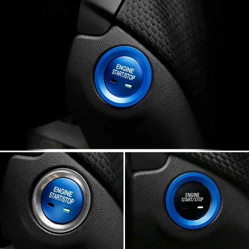 Vista 6 de CARFIB Calcomanías de botón de encendido para Chevrolet Chevy Equinox Malibu Sonic Traverse Trax, accesorios de arranque y parada, tapas de piezas