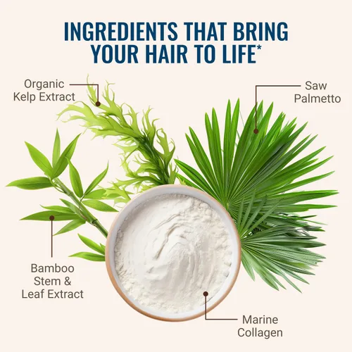 Vista 4 de Hair La Vie Live Conscious Revitalizing Blend Vitaminas para el crecimiento del cabello para mujeres para apoyar la salud del cabello, suplementos