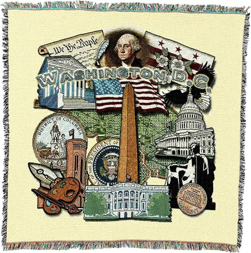 Vista 56 de Pure Country Weavers State of Alabama - Manta cuadrada para regalo, manta de tapiz tejida de algodón, fabricada en los Estados Unidos