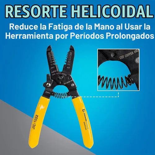 Vista 3 de Jonard Tools JIC-1022 10-22 AWG Pelacables y cortador, longitud de 6-3/4