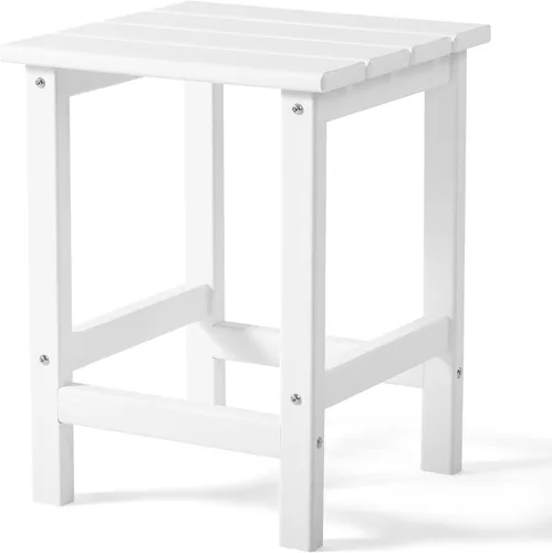 Vista 59 de WestinTrends Ashore - Mesa auxiliar Adirondack moderna para patio al aire libre, color arena