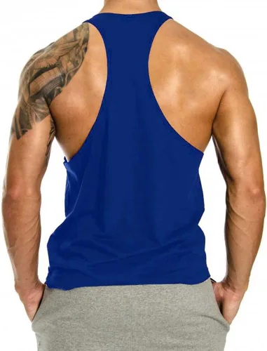 Vista 2 de InleaderStyle Camiseta sin mangas de gimnasio para hombre, con espalda en Y, fitness, culturismo, entrenamiento muscular, camiseta sin mangas