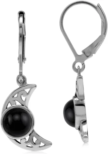 Vista 22 de Silvershake Aretes colgantes o colgante o colgante de plata de ley 925 chapada en oro amarillo con dije o colgante con cadena de 18 pulgadas