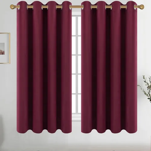 Vista 172 de Diraysid Cortinas opacas beige con ojales para dormitorio, con aislamiento térmico, cortinas de oscurecimiento de habitación, 38 x 54 pulgadas, 2