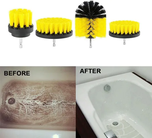Vista 11 de ELEOPTION - Kit de accesorios para taladro de limpieza de alta resistencia, cepillo de nailon inalámbrico, ideal para limpiar baldosas de piscina 3