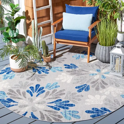 Vista 16 de SAFAVIEH Cabana Collection CBN800F - Alfombra decorativa floral para interiores y exteriores, no desprende pelusa, fácil de limpiar, 2 x 4 pies