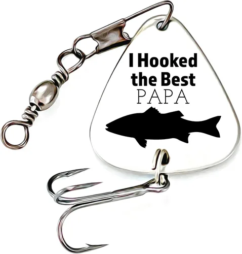 Vista 8 de Papa Gift Fishing Lure Christmas Stocking Stuffer Birthday Fathers Day Bday Present PAPA-Lure