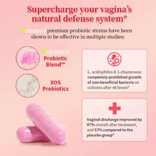 Vista 3 de Women's Health - Probiótico femenino - Salud vaginal y apoyo para el equilibrio del pH - Probiótico diario para mujeres con Lactobacillus