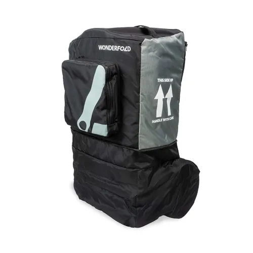 Vista 3 de WONDERFOLD Funda de viaje para cochecito con bolsillo frontal de almacenamiento, bolsillo interior de almacenamiento para cesta trasera y toldo