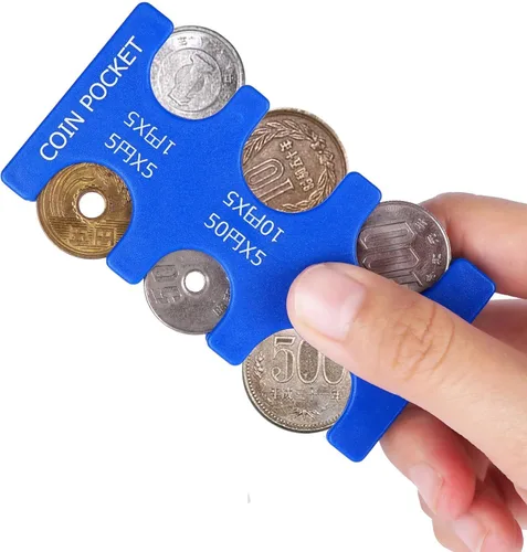 Vista 3 de kekafu Estuche organizador y almacenamiento para monedas de Yen japonés, organizador y dispensador de monedas, organizador y dispensador de monedas