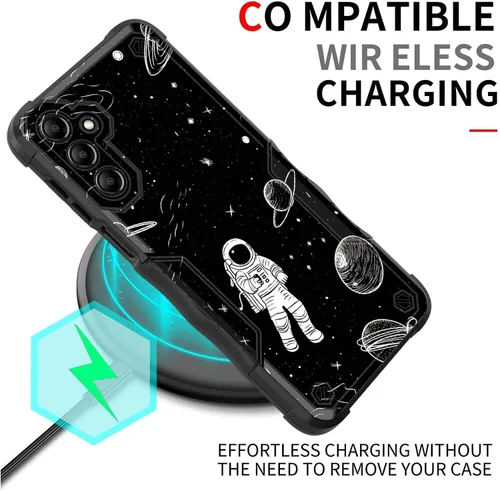 Vista 5 de Funda para Galaxy A14 5G, [Doble Capa][Protección contra Caídas de Grado Militar de 10 Pies] [Antideslizante] Funda Resistente a Prueba de Golpes
