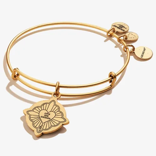 Vista 2 de Alex and Ani, Brazalete con dije de Jesús Dorado (Rafaelian Gold Finish)