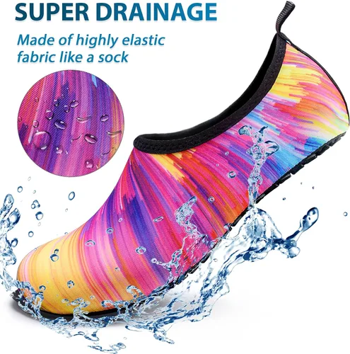 Vista 4 de Homitem Zapatos de agua para hombre y mujer zapatos de playa descalzo zapatos de piscina de secado rápido calcetines de yoga acuáticos para mujeres