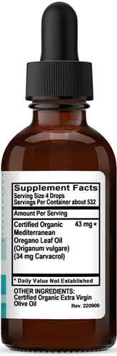 Vista 3 de Aceite de orégano orgánico 80% extracto líquido - 2 oz