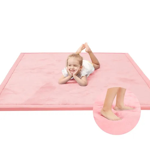 Vista 17 de Huloo Sleep - Tapete de juego para la habitación de bebés y niños pequeños, anticaídas, de espuma elástica de 1.3" de grosor, 28" x 72", terciopelo