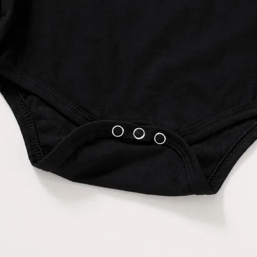 Vista 6 de YOUNGER TREE Conjunto de ropa de invierno para bebés y niñas pequeñas, con capucha de murciélago negro, con bolsillo y cremallera