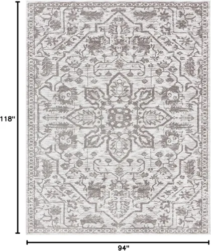 Vista 45 de Well Woven - Alfombra tejida estilo vintage con diseño de medallón, 68 x 120 cm