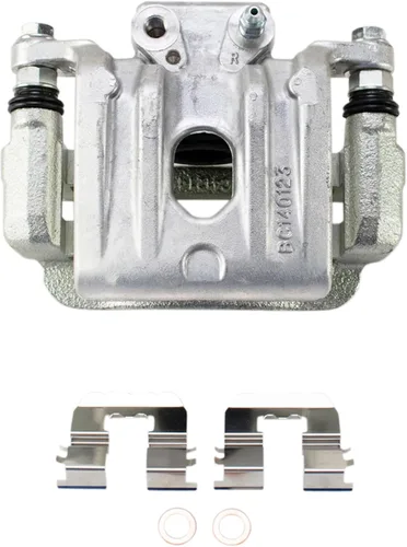 Vista 5 de TRQ Kit de pastillas de freno trasero y rotor, pinza de freno, kit químico pastillas de freno Rotor de freno de cerámica compatible con Hyundai
