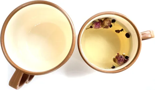Vista 5 de Sicaluya Tazas de café de plástico apilables de 11 onzas con asa (paquete de 6), taza de fiesta ligera para niños y adultos y ancianos, aptas