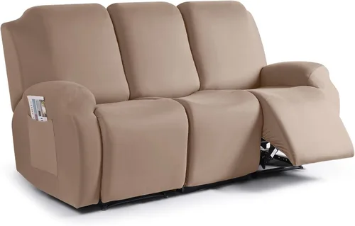 Vista 42 de TAOCOCO Fundas Elásticas para Sillones Reclinables de 3 Piezas Fundas Sólidas para Muebles Funda para Sillón Reclinable Fundas Deslizables