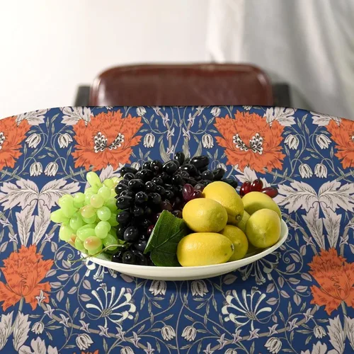 Vista 23 de Mantel Floral Retro de Pájaros, Diseño Original Bohemio William Morris Estampado Cubierta de Mesa para Hogar Picnic Fiesta Comedor Cocina William