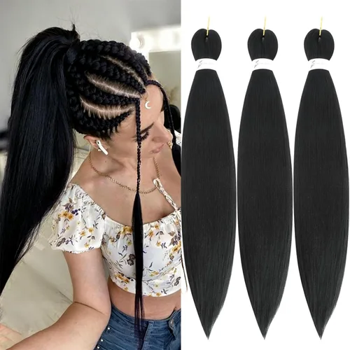 Vista 16 de Firstcyh Hair Cabello trenzado preestirado de 12 pulgadas, cabello trenzado 1B para mujeres negras, 8 paquetes de cabello trenzado bohemio