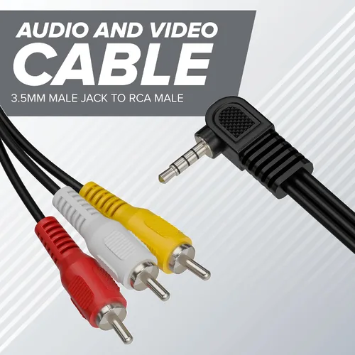 Vista 2 de THE CIMPLE CO Cable de audio y video RCA macho de 0.138 in a macho compatible con Roku y TiVo, cable A/V, no para cámaras, conector de cable