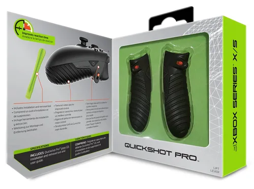 Vista 5 de Bionik Quickshot Pro For Xbox Series XS Custom Grip and Dual Trigger locks for Faster Shots and Improved Gameplay