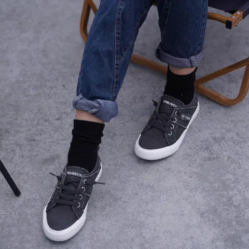 Vista 2 de JENN ARDOR Zapatos deportivos de moda para mujer, zapatos de lona para mujer, cómodos zapatos planos para caminar, zapatos casuales para mujer