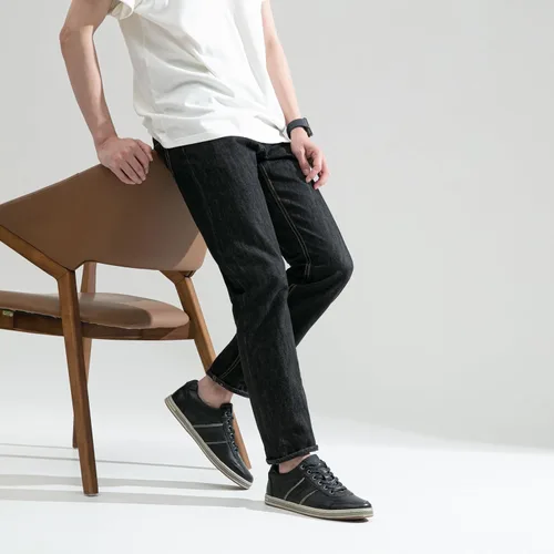 Vista 3 de Jousen Zapatos deportivos de cuero para hombre, estilo retro, para negocios, casuales, para hombres