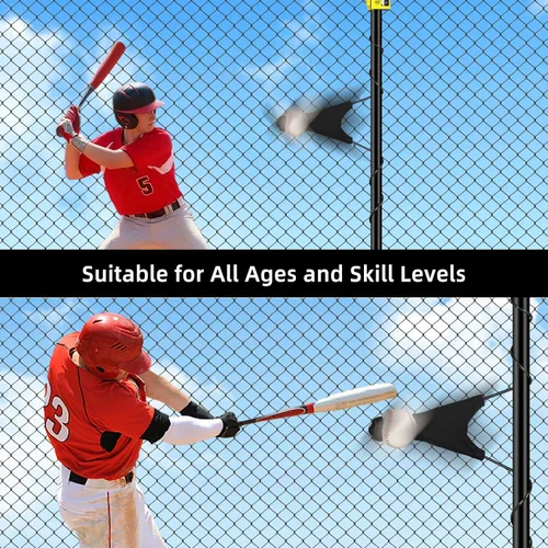 Vista 6 de Entrenador de Swing de Bateo para Béisbol y Sóftbol, Entrenador de Bateo de Béisbol Portátil, Equipo de Entrenamiento Individual para Principiantes