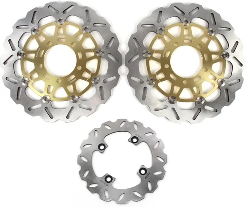 Vista 16 de Arashi Rotores de disco de freno delantero y trasero para Kawasaki Ninja ZX6R 600 2007-2015 Accesorios de repuesto de motocicleta ZX-6R 2008 2009