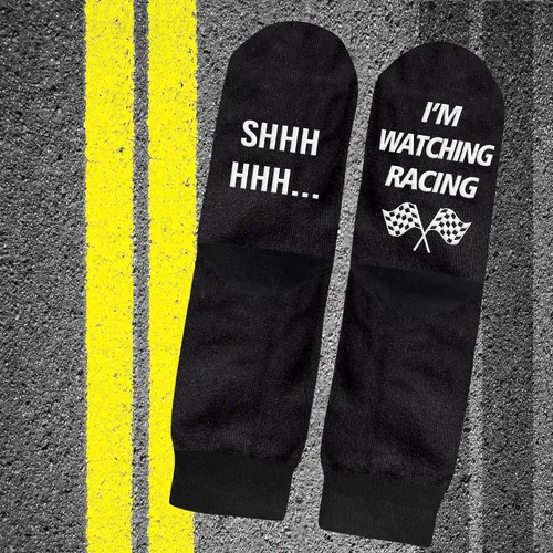 Vista 5 de VICRAZY F1 Racing Car, calcetines deportivos para hombres y mujeres, regalos de Fórmula 1, calcetines de carreras, rellenos de calcetines
