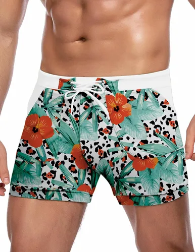 Vista 35 de COOFANDY Trajes de baño para hombre Slip de natación sexy Traje de baño de pierna cuadrada Traje de baño Short de natación Traje de baño con 4