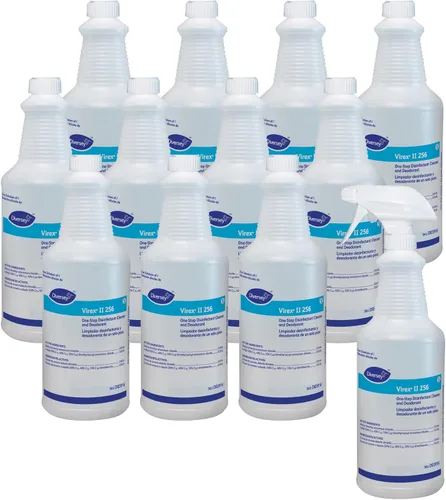 Vista 15 de VIREX Diversey II 256 04331. Disinfectant Cleaner Concentrate, Multi-Surface for Home & Commercial Use, Odor Control, Mint Scent, AccuMix Bottle, 32