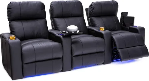 Vista 16 de Seatcraft Julius - Asiento de cine en casa (2 unidades), color negro