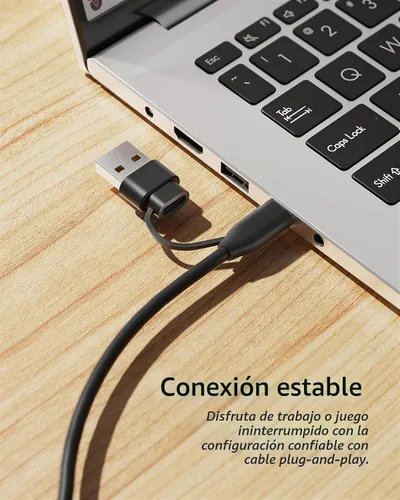 Vista 5 de Ratón Nulea M509 Trackball con cable, diseño ergonómico, fácil control con el pulgar, seguimiento preciso y suave, interfaz 2-en-1