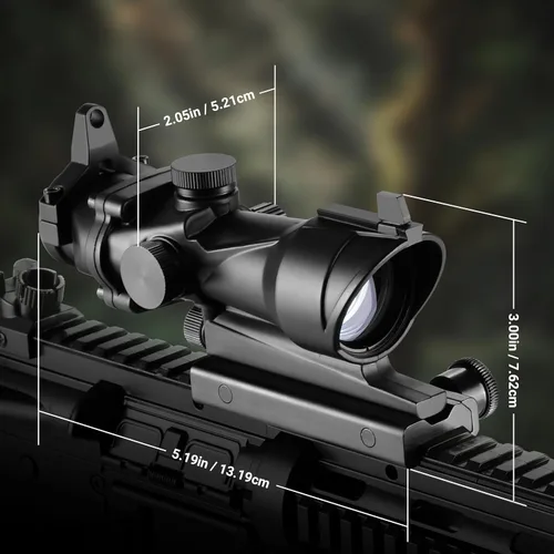 Vista 7 de AOMEKIE Alcance táctico compacto 1x30 con retícula iluminada dual para montaje en riel Picatinny de 0.787 in