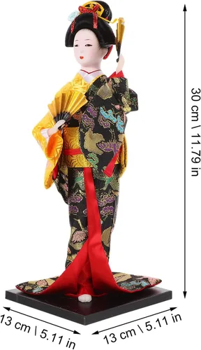 Vista 4 de PRETYZOOM - Figura de geisha japonesa de 11.81 pulgadas, adorno decorativo de escritorio para mesa de restaurante, estilo Izakaya, coleccionable