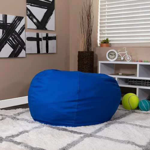 Vista 18 de BizChair Puf negro sólido de gran tamaño para niños y adultos