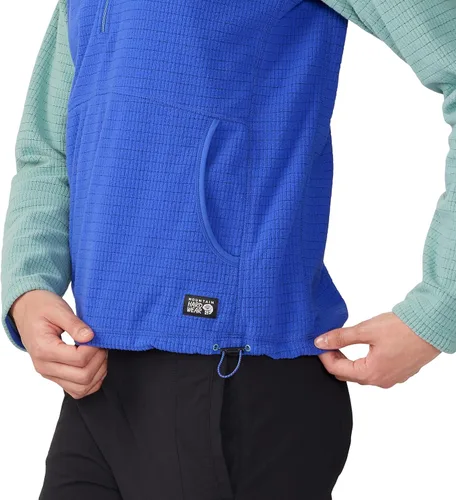 Vista 5 de Mountain Hardwear Summit Grid - Sudadera con capucha de media cremallera para mochileros, senderismo y campamento, ligera y aislada