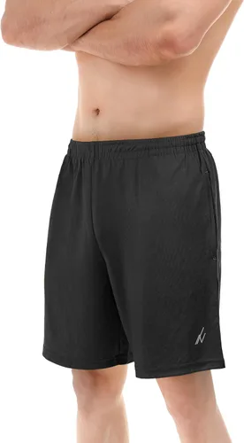 Vista 5 de NY Threads Pantalones cortos deportivos para hombre, de secado rápido, holgados, ligeros, para correr, entrenamiento, gimnasio, con bolsillos
