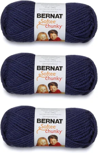 Vista 36 de Ovillo sólido Bernat Softee Chunky, Acrílico, Rojo Berry, Paquete de 1